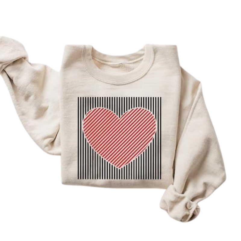MAGGIE™ – Cute Retro Heart Valentine's Sweatshirt