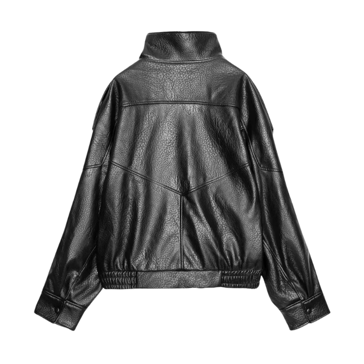 SUSIE™ – Chic Oversized Moto Jacket Faux Leather