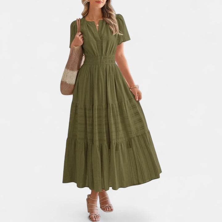 HELENA | Casual Summer V-Neck Maxi Dress