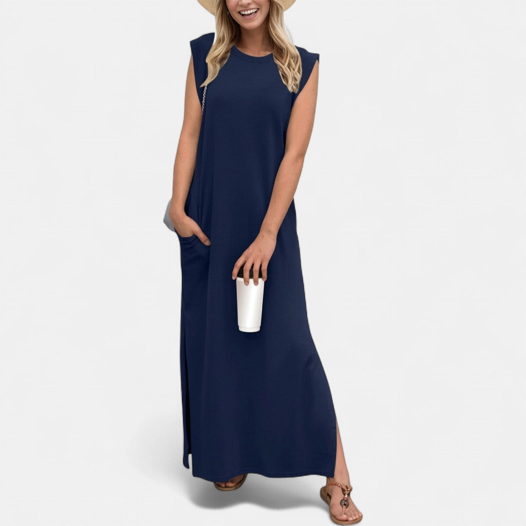 RIANE | Classic Loose Sleeveless Beach Maxi Dress
