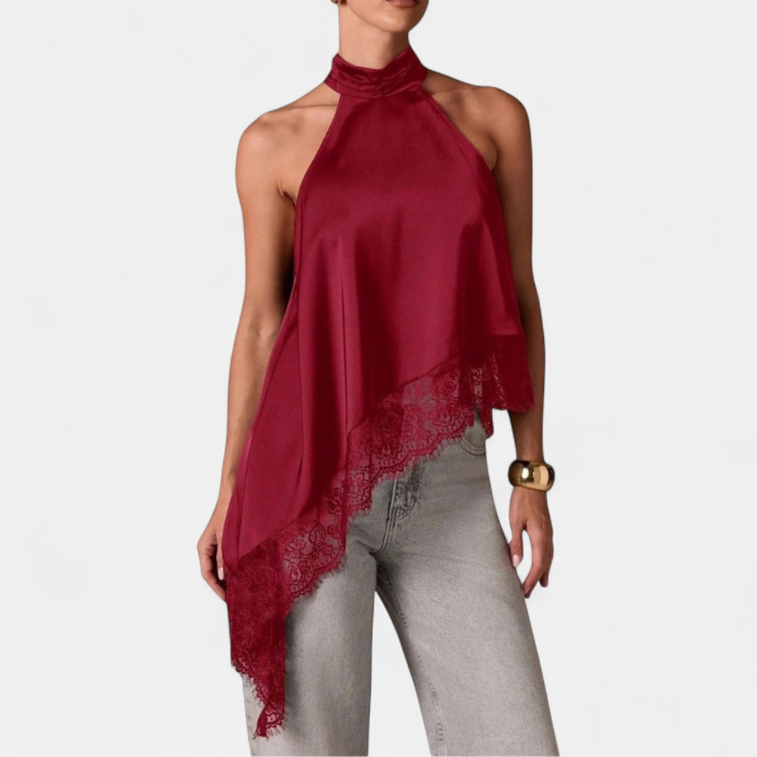 BLOSSOM | Elegant Halter Evening Top