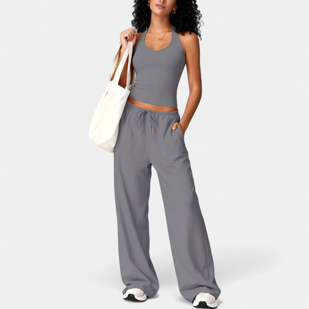 ELLIANA | Sporty Two Piece Gym Workout Set