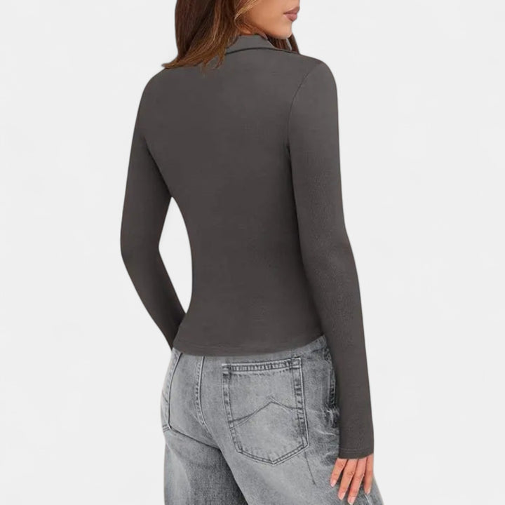 ALIANA | Sophisticated Pleated Long Sleeve Top