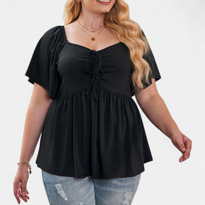 SERENE | Stylish Plus Size Sweetheart Neck Blouse