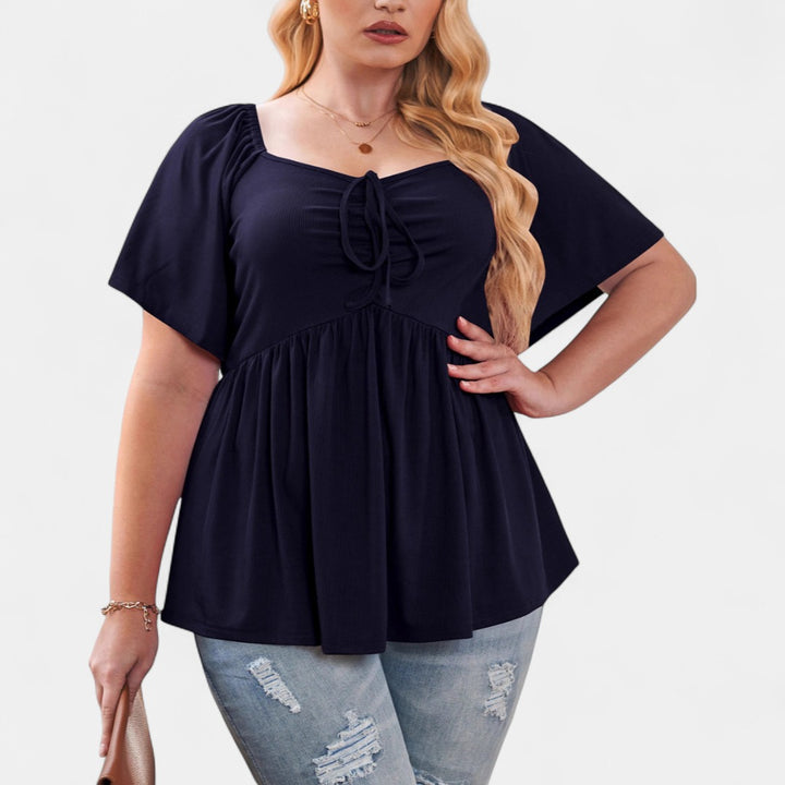 SERENE | Stylish Plus Size Sweetheart Neck Blouse