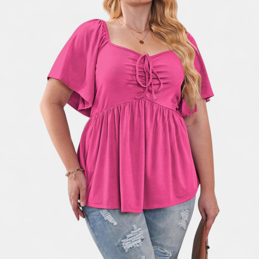 SERENE | Stylish Plus Size Sweetheart Neck Blouse