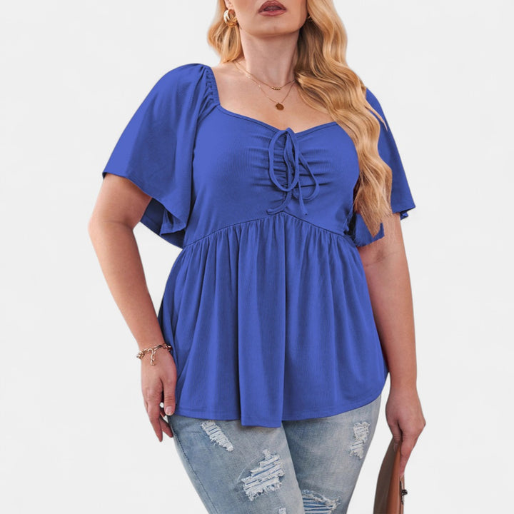 SERENE | Stylish Plus Size Sweetheart Neck Blouse