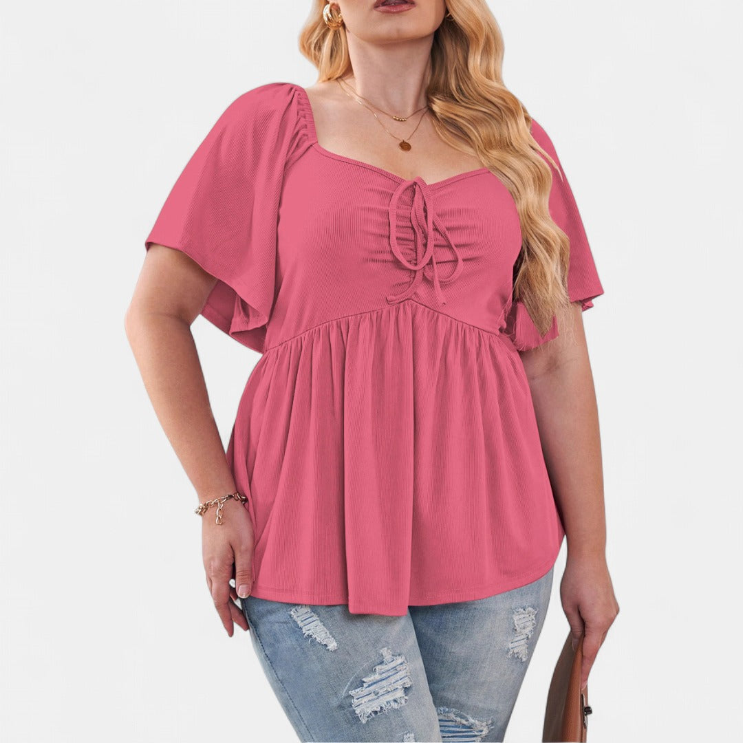SERENE | Stylish Plus Size Sweetheart Neck Blouse