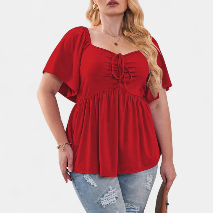 SERENE | Stylish Plus Size Sweetheart Neck Blouse