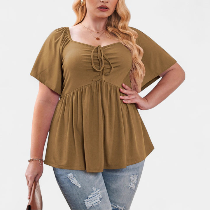 SERENE | Stylish Plus Size Sweetheart Neck Blouse