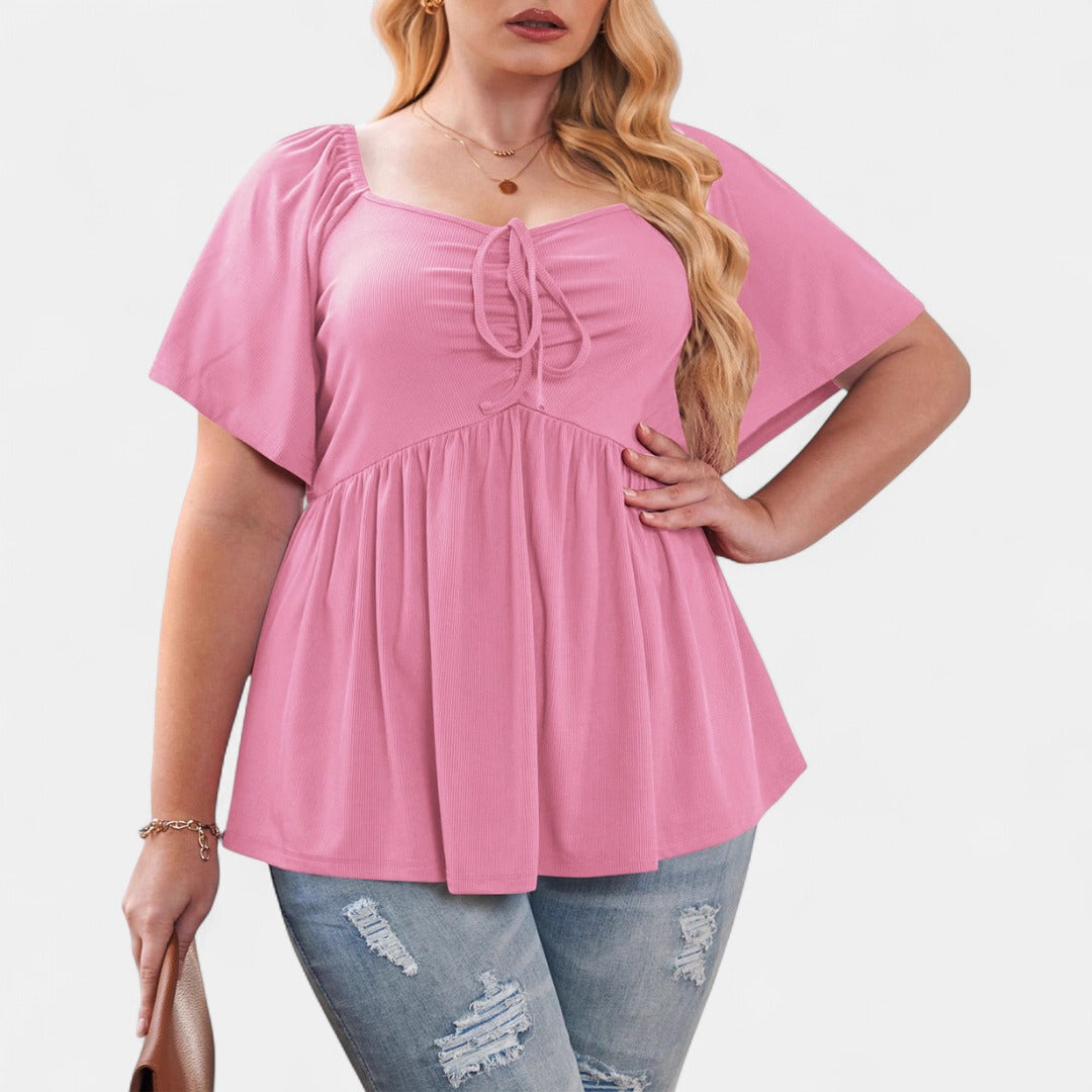 SERENE | Stylish Plus Size Sweetheart Neck Blouse
