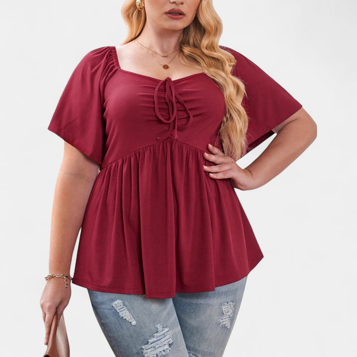 SERENE | Stylish Plus Size Sweetheart Neck Blouse