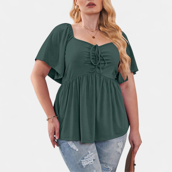 SERENE | Stylish Plus Size Sweetheart Neck Blouse