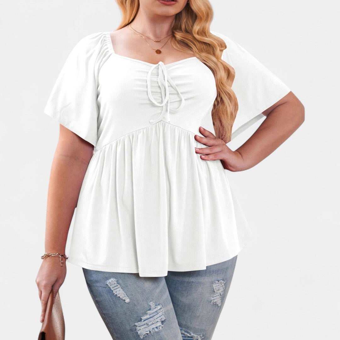 SERENE | Stylish Plus Size Sweetheart Neck Blouse