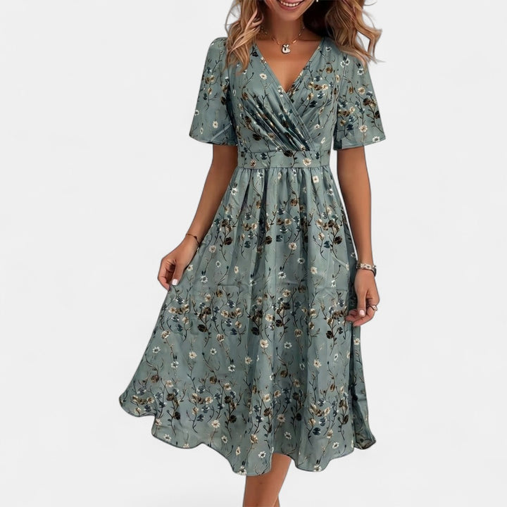 LAVINA | Vibrant Boho Midi Dress
