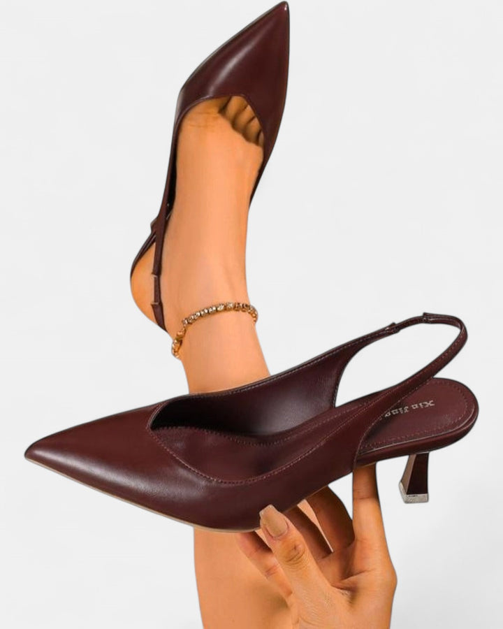 CLARA | Women Pointed Toe Slingback Heels for Work & Daily Wear