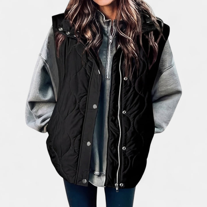 KATHY | Oversized Lightweight Quilted Puffer Vest