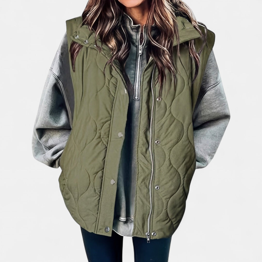 KATHY | Oversized Lightweight Quilted Puffer Vest