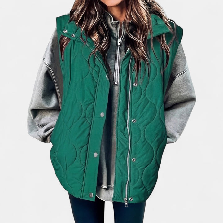 KATHY | Oversized Lightweight Quilted Puffer Vest