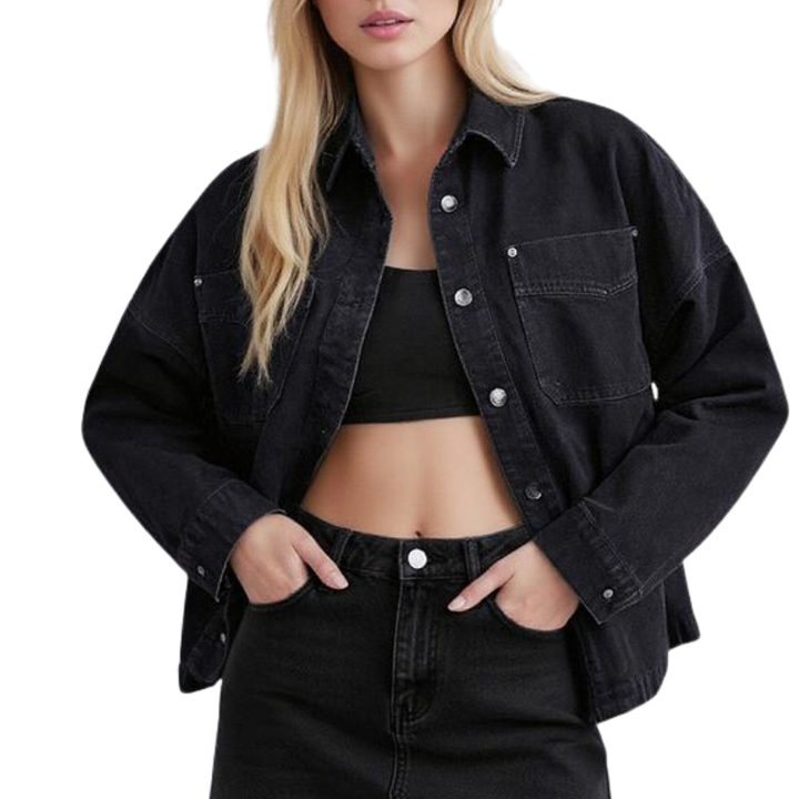 ZENIA™ – Relaxed Fit Button-Up Denim Jacket