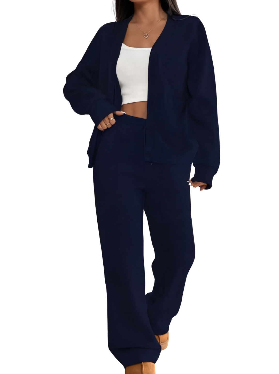 LAUREL™ – Casual Cardigan & Lounge Trousers Matching Set