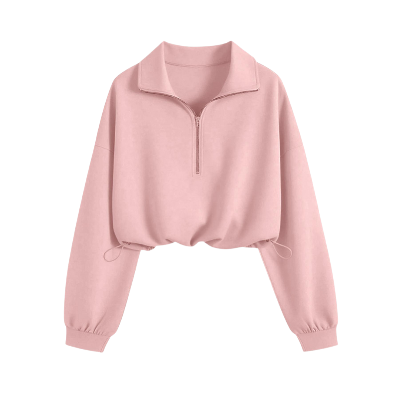 KIM™ – Stylish Half Zip Drawstring Pullover