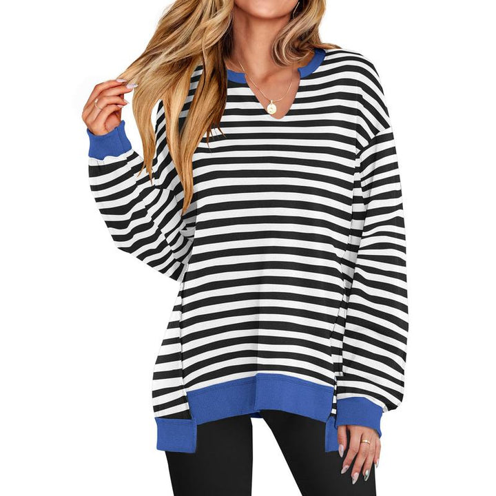LOREN™ - Women's Oversized V-Neck Sweatshirt Tunic for Winter