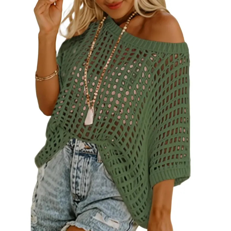 EMMARIE™ – Lightweight Scoop Neck Beach Knit Pullover