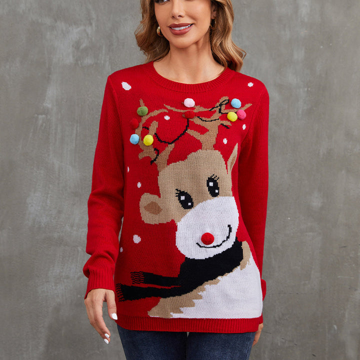 Red Pom Pom Reindeer