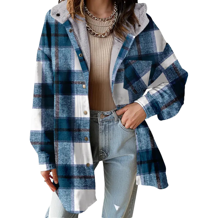 TERESA™ – Cozy Flannel Plaid Hooded Shacket
