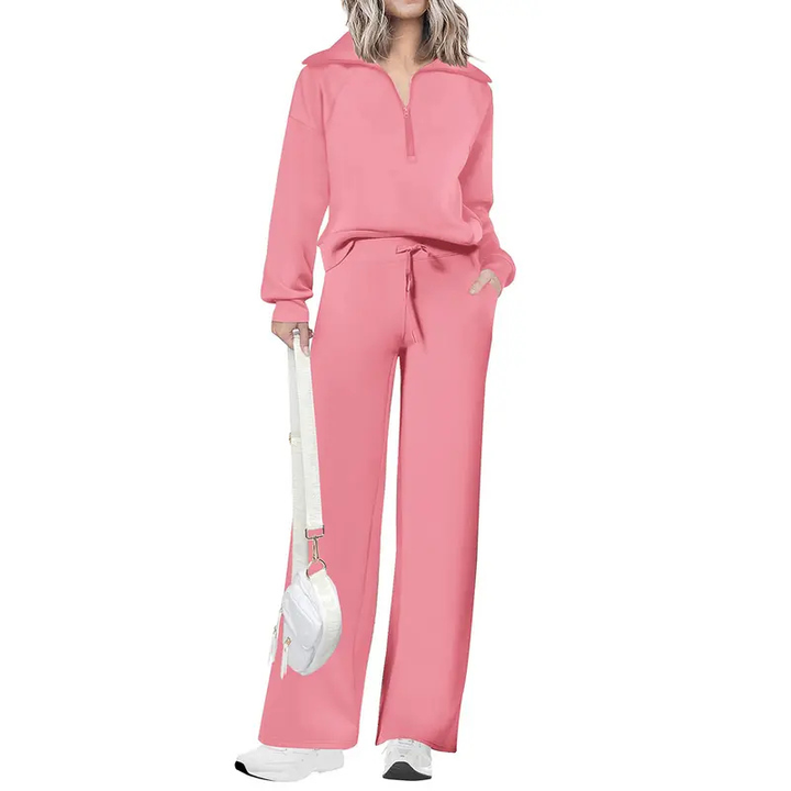 MARA™ – Casual Matching Sweatshirt and Wide Leg Pants Set