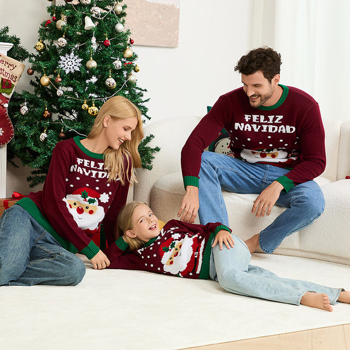 Matching Christmas Sweater in burgundy
