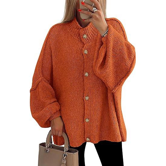 OLIVIA™ - Women Chunky Knit Button Down Cardigan Jacket