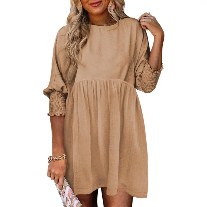 IVORY™ – Comfy Loose Fit Flowy Mini Shift Dress