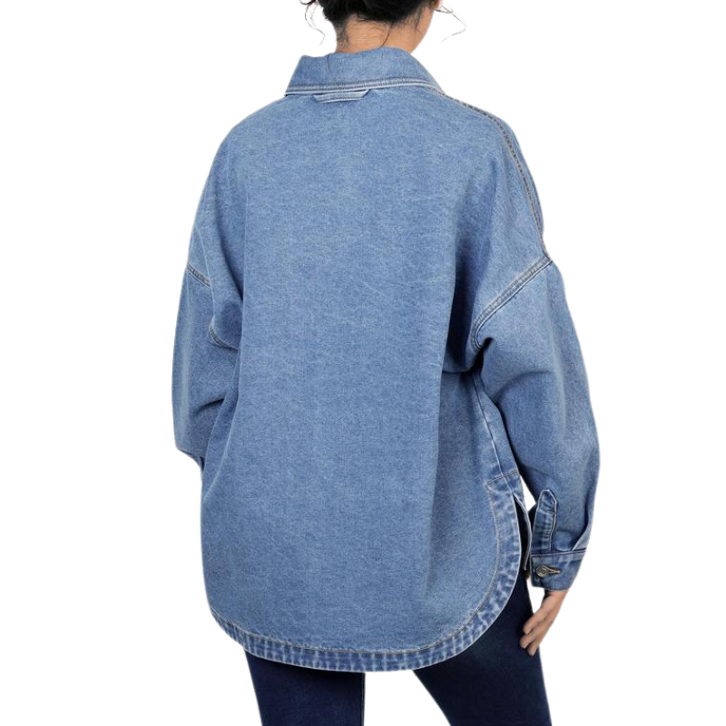 ZENIA™ – Relaxed Fit Button-Up Denim Jacket