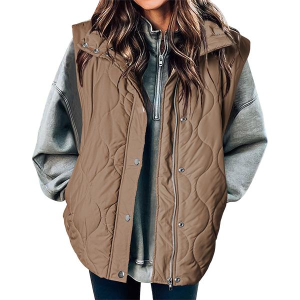 OLIVIA™ - Women's Casual Oversized Puffer Vest with Stand Collar