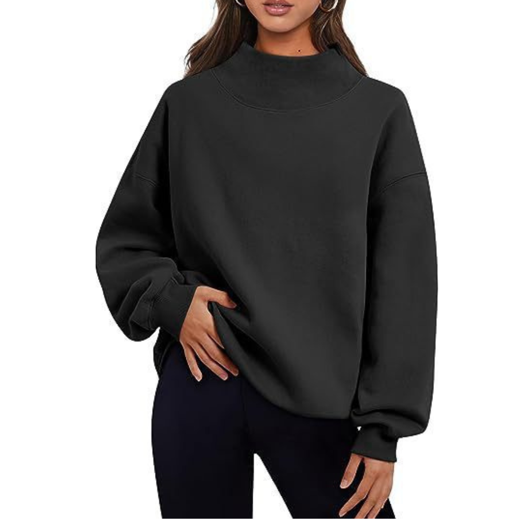 LESLY™ - Women's Oversized Turtleneck Sweatshirt Long Sleeve Pullover