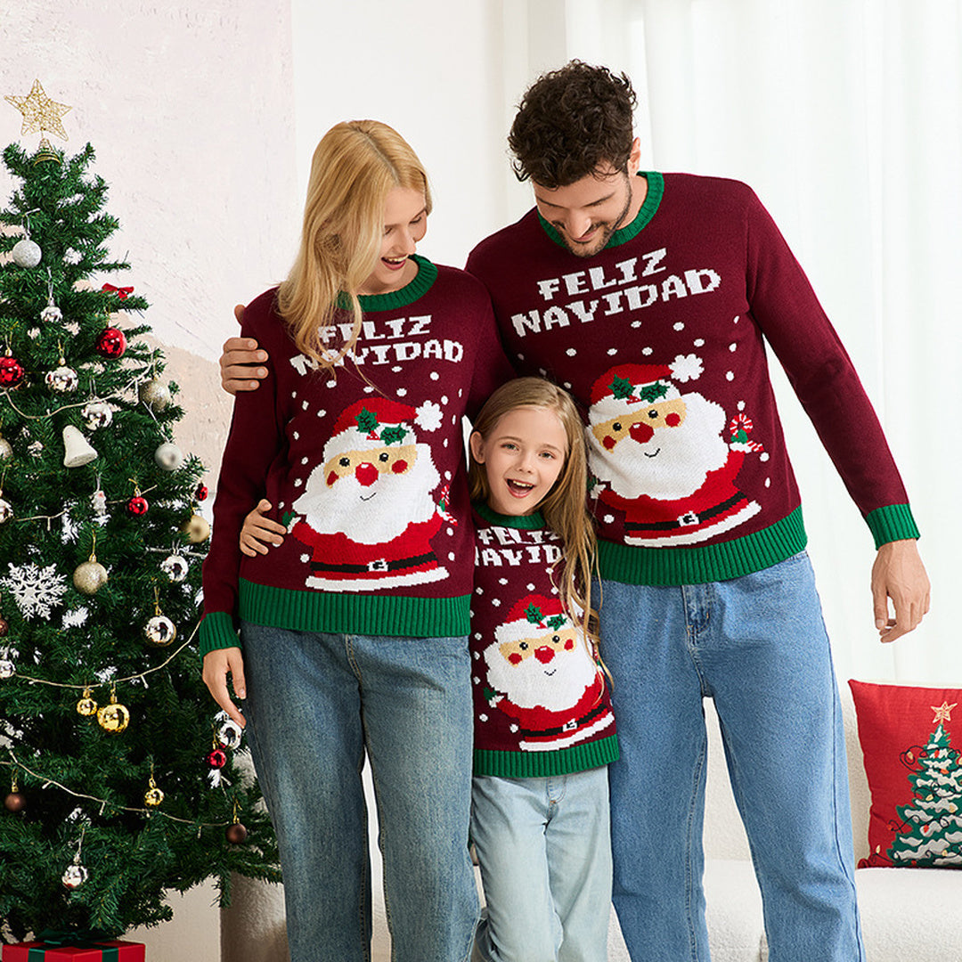 Matching Christmas Sweater in burgundy