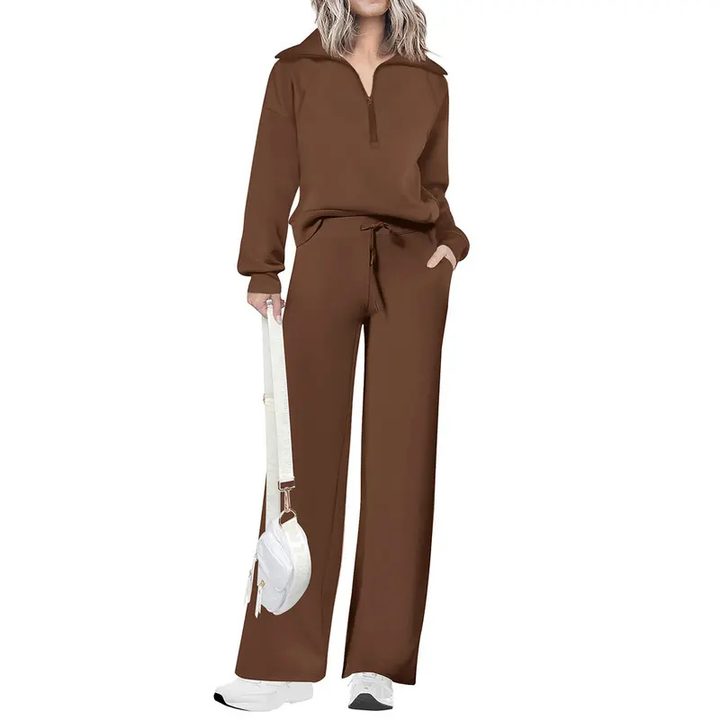 MARA™ – Casual Matching Sweatshirt and Wide Leg Pants Set