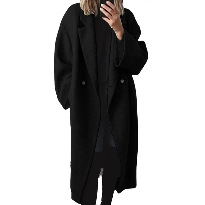 JERA™ – Double-Breasted Long Wool Coat