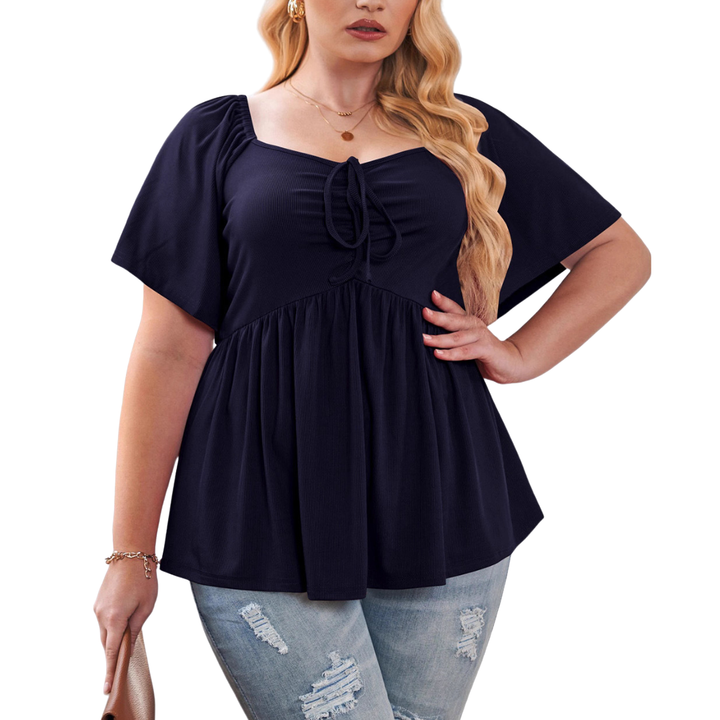 SERENE™ – Stylish Plus Size Sweetheart Neck Blouse