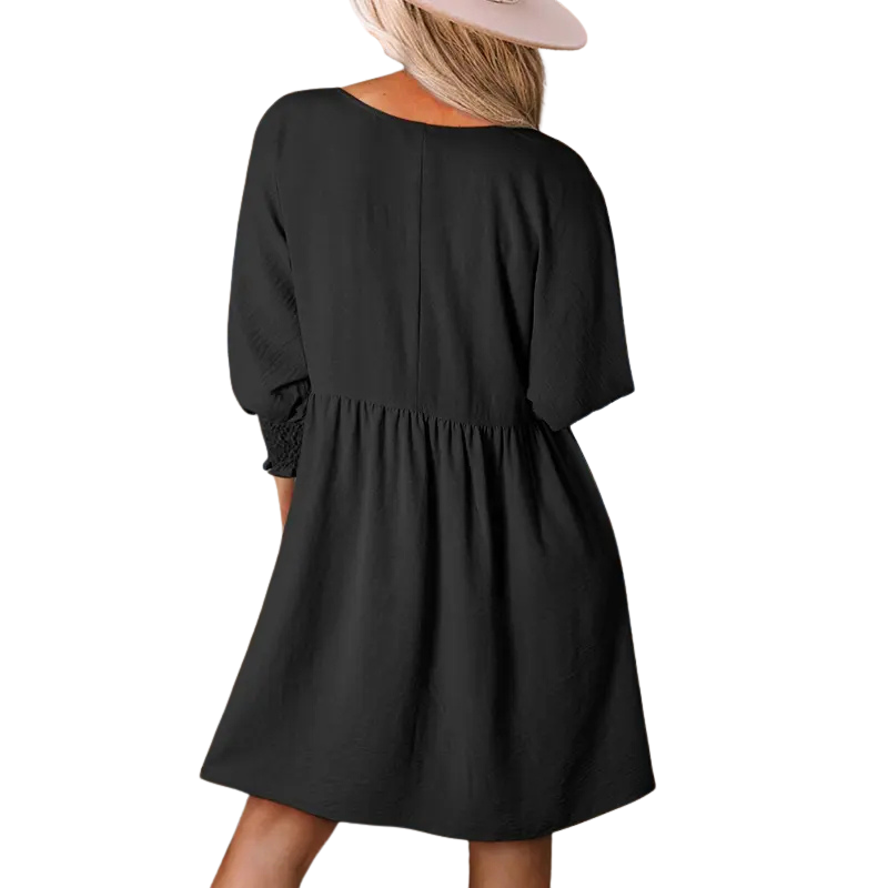 IVORY™ – Comfy Loose Fit Flowy Mini Shift Dress