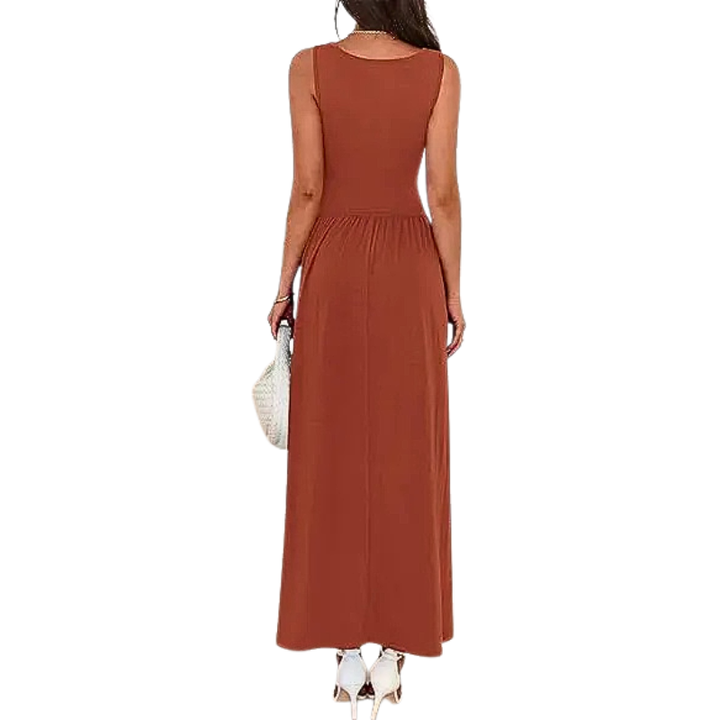 BRIGETTE™ – Elegant Casual Ruched Maxi Dress