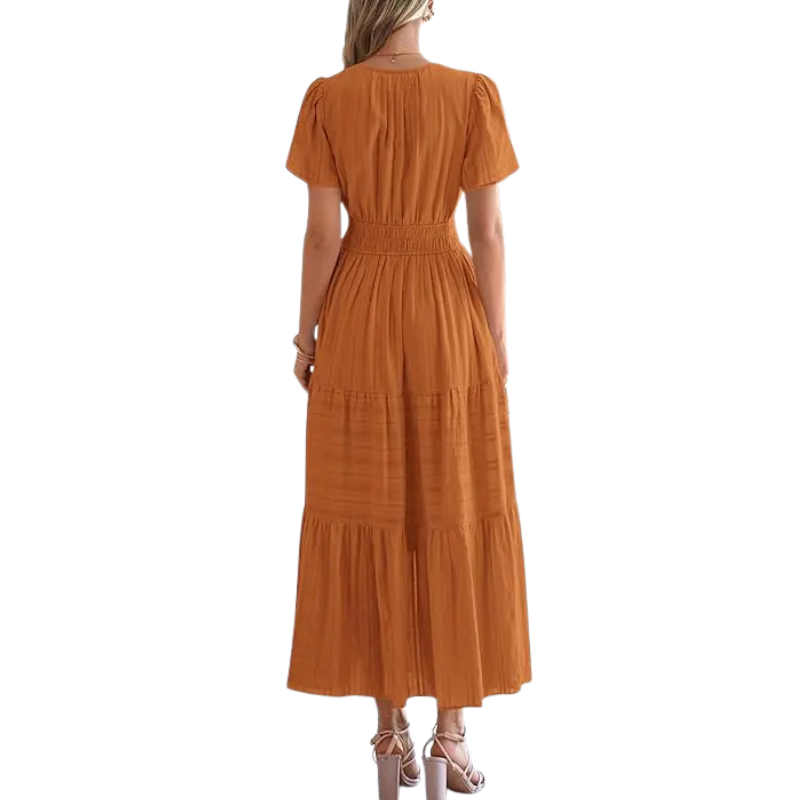 HELENA™ – Casual Summer V-Neck Maxi Dress