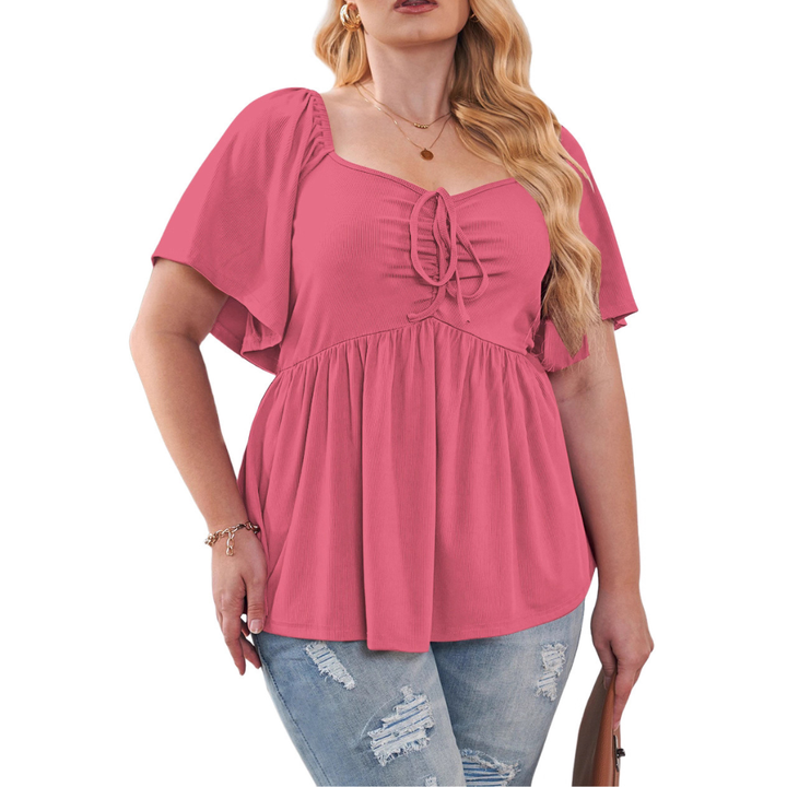 SERENE™ – Stylish Plus Size Sweetheart Neck Blouse