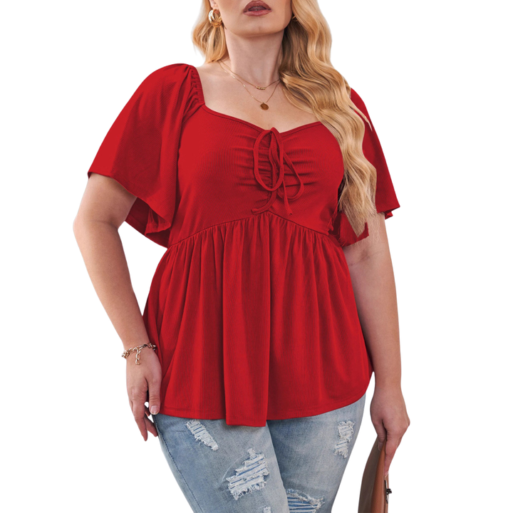 SERENE™ – Stylish Plus Size Sweetheart Neck Blouse