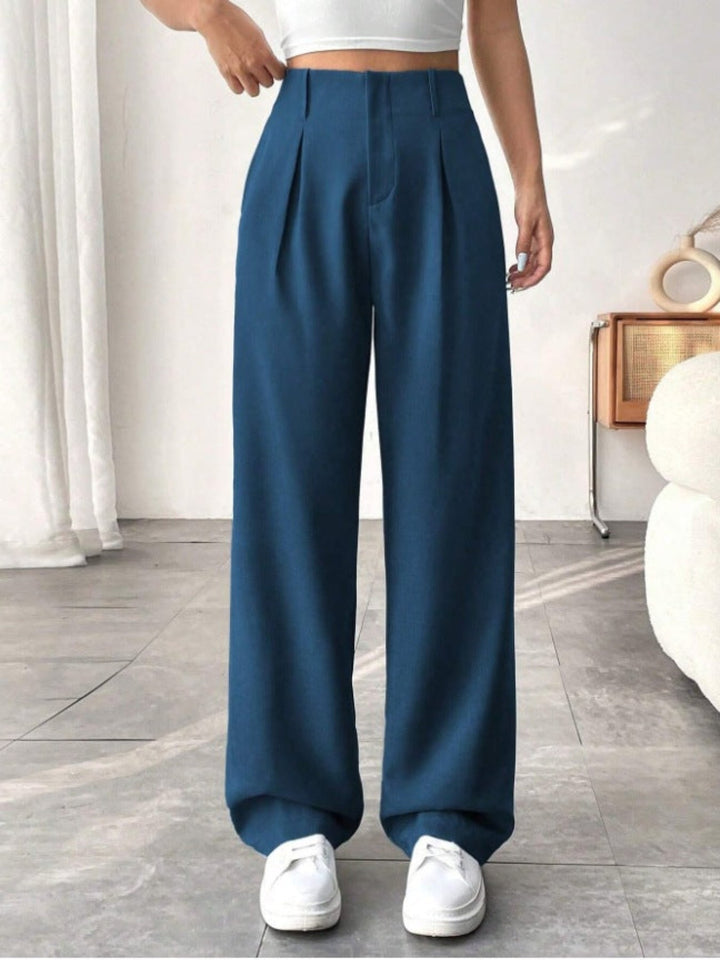 BELISIMA™ – Elegant Pleated Wide-Leg Office Trouser