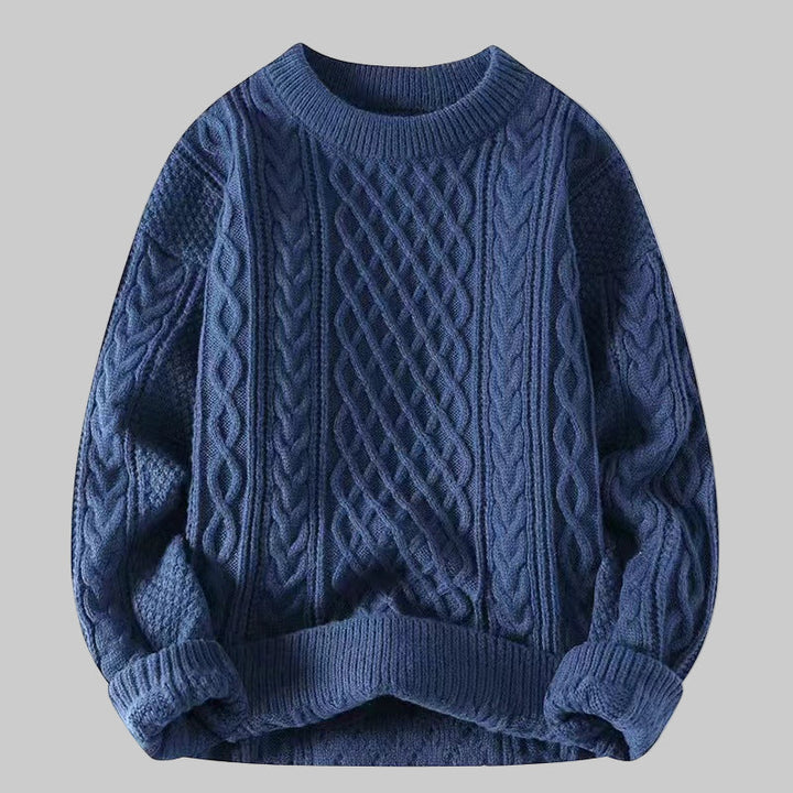 VIOLETA™ - Cozy Long Sleeve Round Neck Textured Sweater
