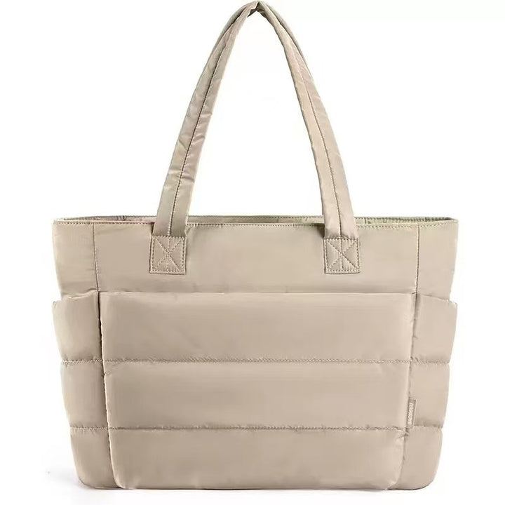 LILY™ - Cute Puffer Tote Bag with Laptop Compartment & Flower Print