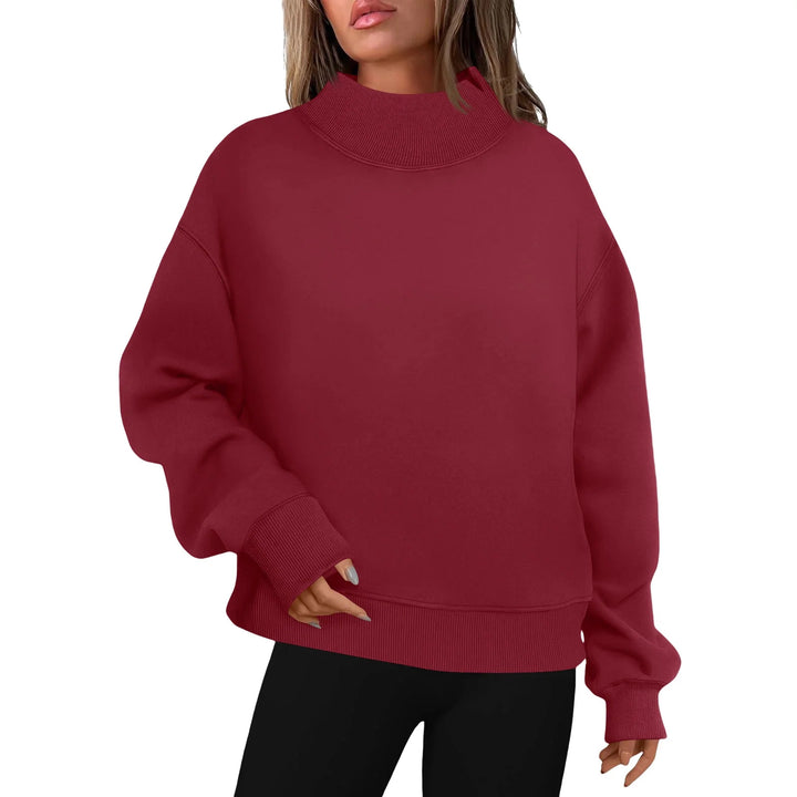 LESLY™ - Women's Oversized Turtleneck Sweatshirt Long Sleeve Pullover